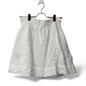 Kate Spade Broome Street Eyelet Skirt White size S